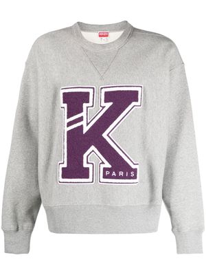 Kenzo logo-patch detail sweatshirt - Grey