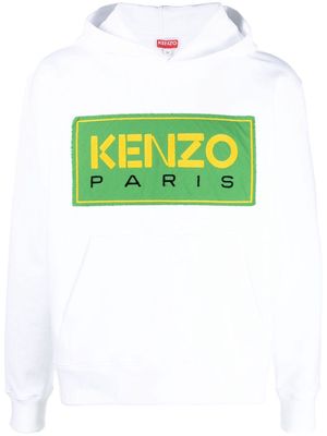 Kenzo logo-patch hoodie - White
