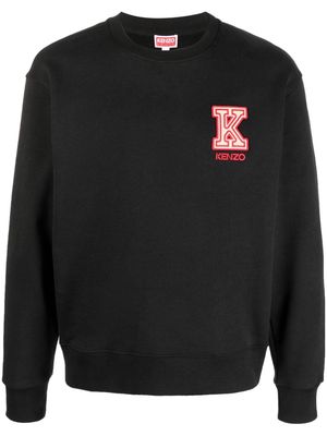 Kenzo logo-patch jersey sweatshirt - Black