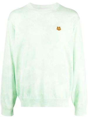 Kenzo logo-patch organic cotton sweatshirt - Green