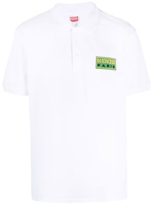 Kenzo logo-patch polo shirt - White