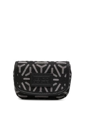 Kenzo logo-patch purse - Black