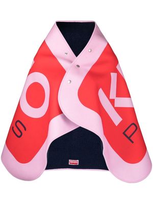 Kenzo logo-print cape - Pink