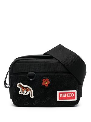 Kenzo logo-print crossbody-bag - Black