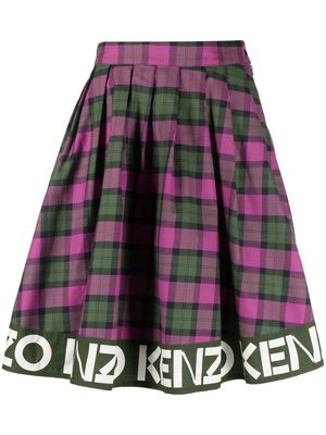 Kenzo logo-print hem skirt - Purple