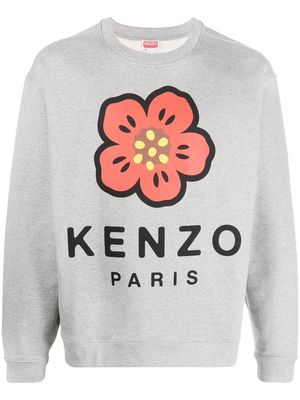 Kenzo logo-print long-sleeve sweatshirt - Grey