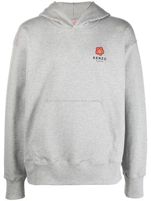 Kenzo logo-print long-sleeved hoodie - Grey