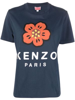 Kenzo logo-print short-sleeved T-shirt - Blue