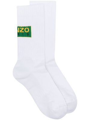 Kenzo logo-print socks - White