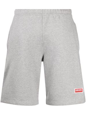 Kenzo logo-print stretch-cotton shorts - Grey