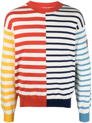 Kenzo logo-print striped sweatshirt - White