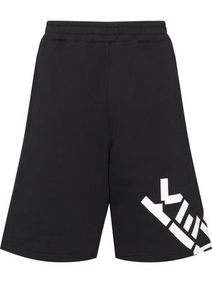 Kenzo logo-print track shorts - Black