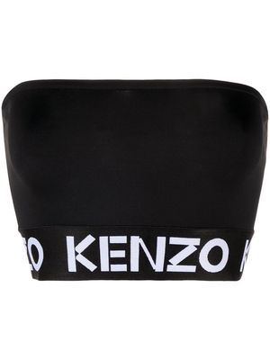 Kenzo logo-waistband strapless bandeau top - Black