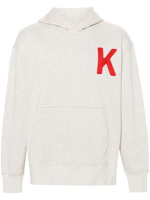 Kenzo Lucky Tiger logo-embroidered hoodie - Grey