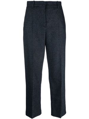 Kenzo micro-houndstooth straight-leg trousers - Blue