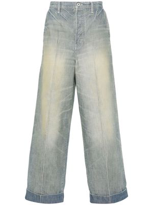 Kenzo mid-rise tapered-leg jeans - Blue