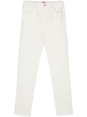 Kenzo mid-rise tapered-leg jeans - White
