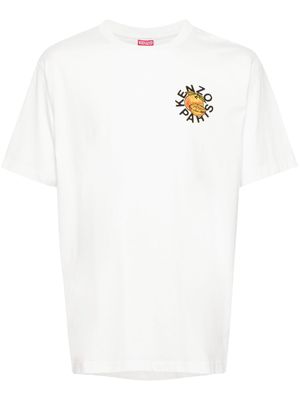 Kenzo Orange-print cotton T-shirt - White