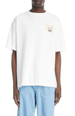 KENZO Oversize Bowling Team Graphic Tee in 2 - Off White