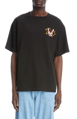 KENZO Oversize Bowling Team Graphic Tee in 99J - Black