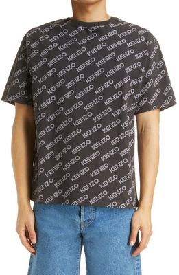 KENZO Oversize Monogram T-Shirt in Black