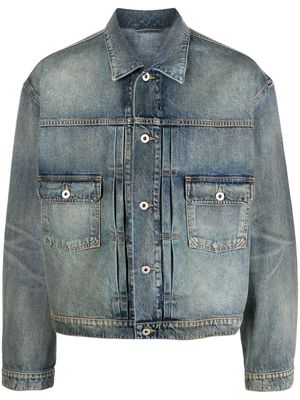 Kenzo panelled button-fastening denim jacket - Blue