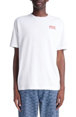 KENZO Paris Classic Cotton Logo Graphic T-Shirt in Off White