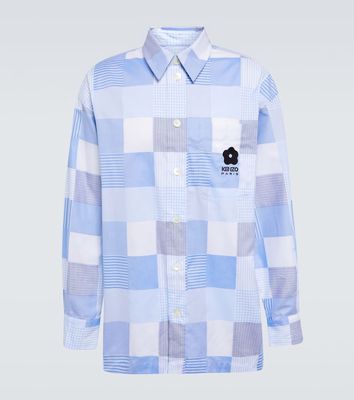 Kenzo Patchwork oversized cotton shirt