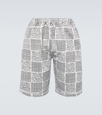 Kenzo Patchwork print cotton shorts