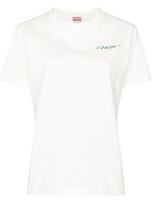 Kenzo poppy-print cotton T-shirt - White