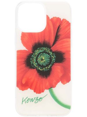 Kenzo Poppy-print iPhone 13 Max Pro case - Red