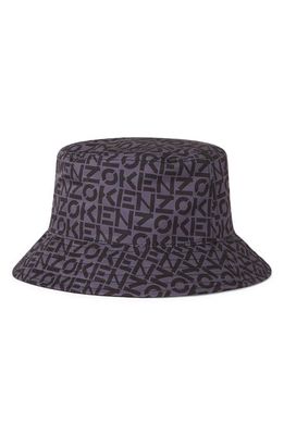 KENZO Reversible Bucket Hat in Anthracite