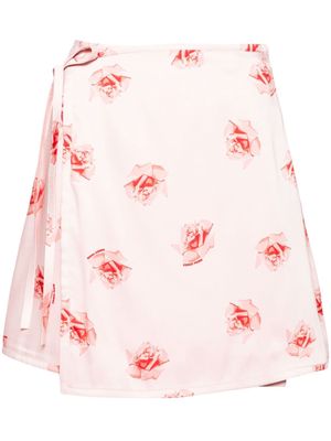 Kenzo Rose wrap miniskirt - Pink