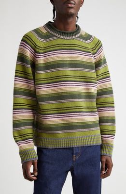 KENZO Rue Vivienne Boke Flower Wool Sweater in 56- Green