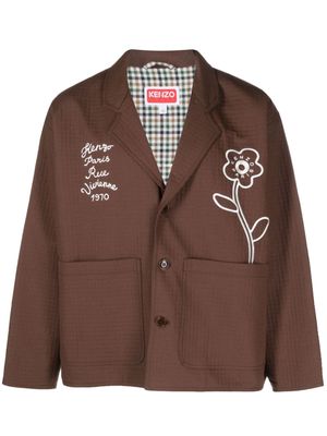 Kenzo Rue Vivienne cotton shirt jacket - Brown