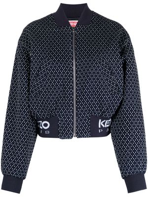 Kenzo Sashiko Stitch embroidered bomber jacket - Blue