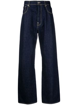 Kenzo straight leg logo-patch jeans - Blue