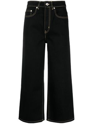 Kenzo Sumire high-rise cropped jeans - Black