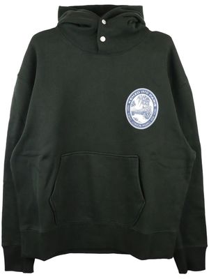 Kenzo Tiger-appliqué cotton hoodie - Black