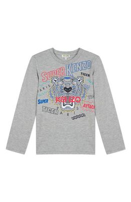 KENZO Tiger Graphic T-Shirt in Grey