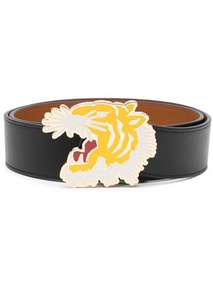 Kenzo tiger-head buckle belt - Black