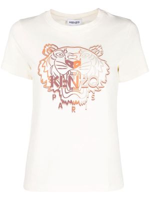 Kenzo Tiger Head cotton T-shirt - Neutrals