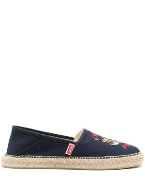 Kenzo Tiger Head embroidered espadrilles - Blue