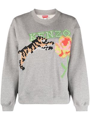 Kenzo tiger logo sweatshirt - Grey