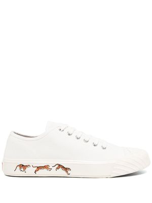 KENZO tiger-print low-top sneakers - White