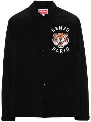 Kenzo tiger-print water-repellent jacket - Black