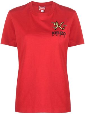 Kenzo Tiger Tail K logo-embroidered T-shirt