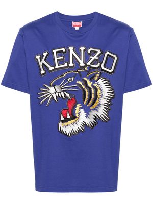Kenzo Tiger Varsity cotton T-shirt - Blue