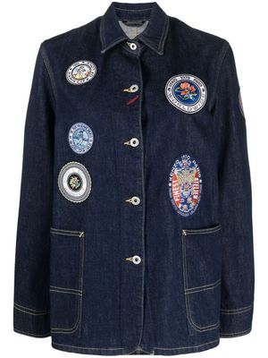 Kenzo Travel patch-detailing denim jacket - Blue