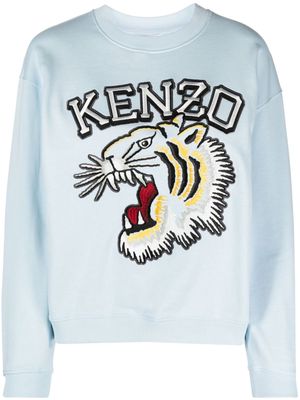 Kenzo Varsity Jungle Tiger logo-embroidered sweatshirt - Blue